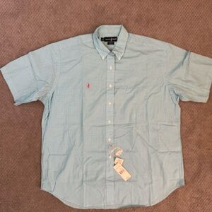 Ralph Lauren Light Blue Checkered Button-Down Shirt